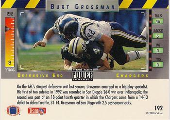 1993 Pro Set Power - Gold #192 Burt Grossman Back