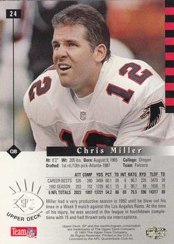 1993 SP #24 Chris Miller Back