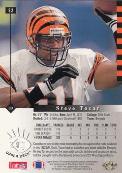 1993 SP #52 Steve Tovar Back