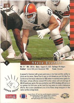1993 SP #58 Steve Everitt Back