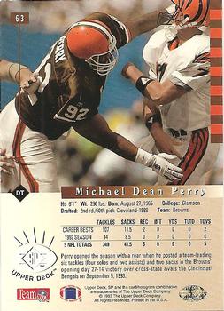 1993 SP #63 Michael Dean Perry Back