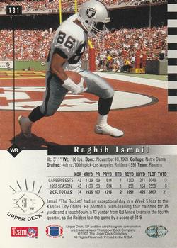 1993 SP #131 Raghib Ismail Back