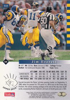 1993 SP #141 Jim Everett Back