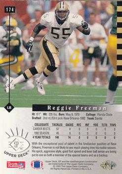 1993 SP #174 Reggie Freeman Back