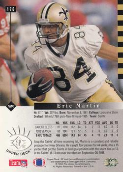 1993 SP #176 Eric Martin Back