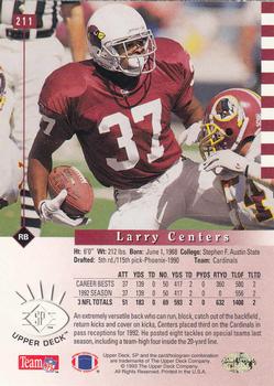 1993 SP #211 Larry Centers Back