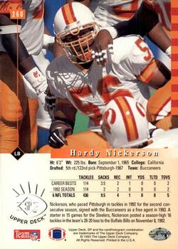 1993 SP #260 Hardy Nickerson Back