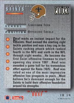 1993 Pro Set Power Update - Impact Rookies #IR 14 William Roaf Back