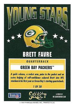 1993 Select Young Stars #1 Brett Favre Back
