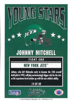 1993 Select Young Stars #15 Johnny Mitchell Back