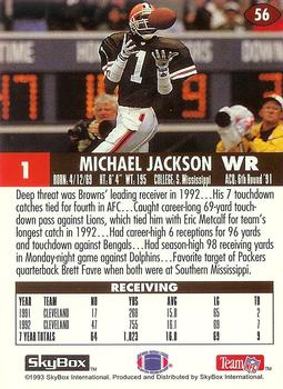 1993 SkyBox Impact - Color Foils #56 Michael Jackson Back