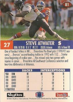 1993 SkyBox Impact - Color Foils #81 Steve Atwater Back