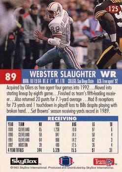 1993 SkyBox Impact - Color Foils #125 Webster Slaughter Back