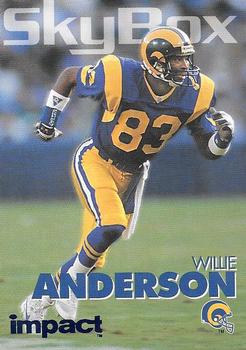 1993 SkyBox Impact - Color Foils #163 Willie Anderson Front