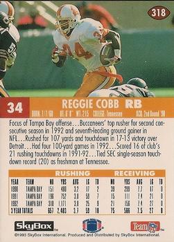 1993 SkyBox Impact - Color Foils #318 Reggie Cobb Back