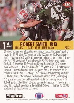 1993 SkyBox Impact - Color Foils #380 Robert Smith Back