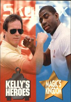 1993 SkyBox Impact - Kelly's Heroes/Magic's Kingdom #KEL/MAG01 Jim Kelly/Magic Johnson Front