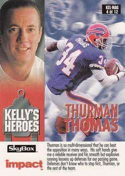 1993 SkyBox Impact - Kelly's Heroes/Magic's Kingdom #KEL-MAG4 Jim Kelly / Magic Johnson / Thurman Thomas / Barry Sanders Front