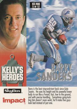 1993 SkyBox Impact - Kelly's Heroes/Magic's Kingdom #KEL-MAG5 Jim Kelly / Magic Johnson / Barry Sanders / Emmitt Smith Front