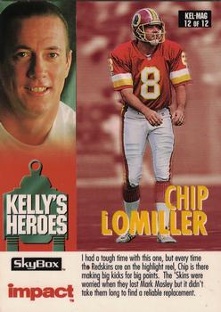 1993 SkyBox Impact - Kelly's Heroes/Magic's Kingdom #KEL-MAG12 Jim Kelley / Magic Johnson / Chip Lohmiller / Morten Andersen Front