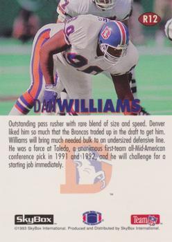 1993 SkyBox Impact - 1993 NFL Draft Picks Exchange #R12 Dan Williams Back