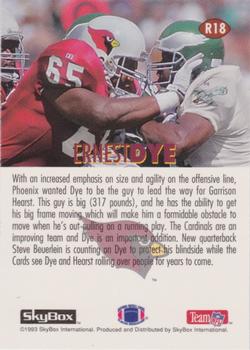 1993 SkyBox Impact - 1993 NFL Draft Picks Exchange #R18 Ernest Dye Back