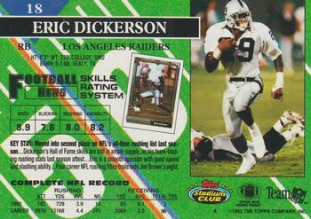 1993 Stadium Club - Members Only #18 Eric Dickerson Back