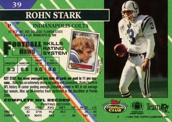 1993 Stadium Club - Members Only #39 Rohn Stark Back