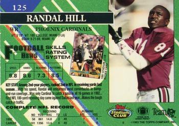 1993 Stadium Club - Members Only #125 Randal Hill Back