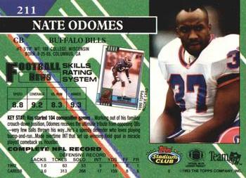 1993 Stadium Club - Members Only #211 Nate Odomes Back