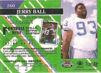 1993 Stadium Club - Members Only #260 Jerry Ball Back
