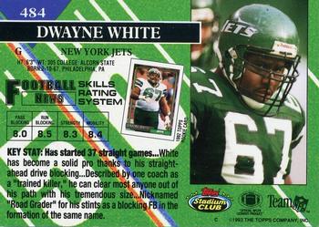 1993 Stadium Club - Members Only #484 Dwayne White Back