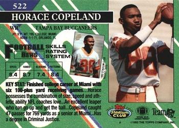 1993 Stadium Club - Members Only #522 Horace Copeland Back