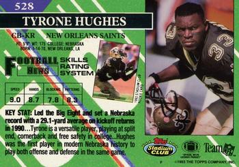 1993 Stadium Club - Members Only #528 Tyrone Hughes Back