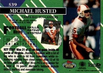 1993 Stadium Club - Members Only #539 Michael Husted Back