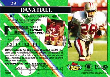 1993 Stadium Club - Super Teams Division Winners #29 Dana Hall Back