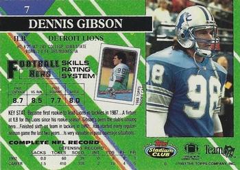 1993 Stadium Club - Super Bowl XXVIII Super Teams Exchange #7 Dennis Gibson Back