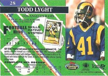 1993 Stadium Club - Super Bowl XXVIII Super Teams Exchange #28 Todd Lyght Back