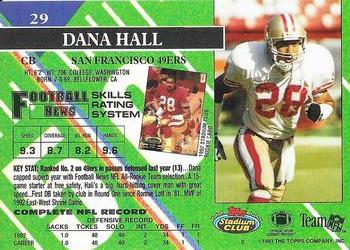 1993 Stadium Club - Super Bowl XXVIII Super Teams Exchange #29 Dana Hall Back