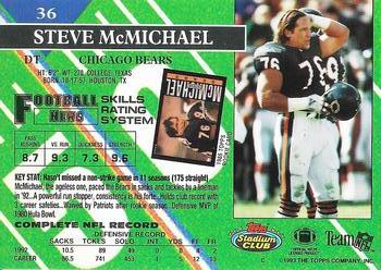 1993 Stadium Club - Super Bowl XXVIII Super Teams Exchange #36 Steve McMichael Back