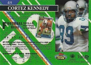 1993 Stadium Club - Super Bowl XXVIII Super Teams Exchange #45 Cortez Kennedy Back