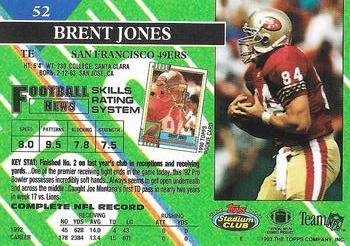 1993 Stadium Club - Super Bowl XXVIII Super Teams Exchange #52 Brent Jones Back