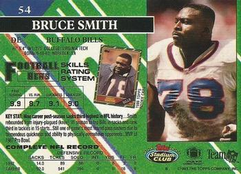 1993 Stadium Club - Super Bowl XXVIII Super Teams Exchange #54 Bruce Smith Back