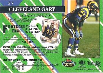 1993 Stadium Club - Super Bowl XXVIII Super Teams Exchange #57 Cleveland Gary Back