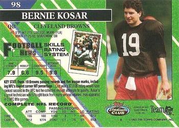 1993 Stadium Club - Super Bowl XXVIII Super Teams Exchange #98 Bernie Kosar Back