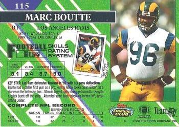 1993 Stadium Club - Super Bowl XXVIII Super Teams Exchange #115 Marc Boutte Back