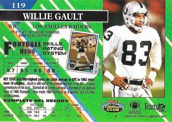 1993 Stadium Club - Super Bowl XXVIII Super Teams Exchange #119 Willie Gault Back