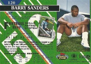1993 Stadium Club - Super Bowl XXVIII Super Teams Exchange #120 Barry Sanders Back