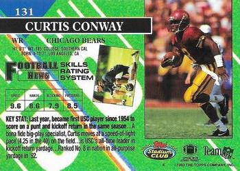 1993 Stadium Club - Super Bowl XXVIII Super Teams Exchange #131 Curtis Conway Back