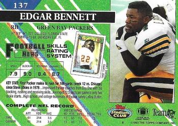 1993 Stadium Club - Super Bowl XXVIII Super Teams Exchange #137 Edgar Bennett Back